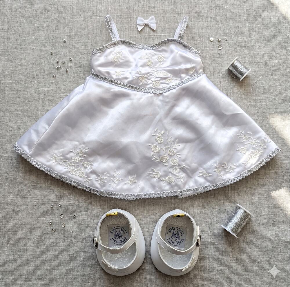 BABW Build A Bear Bride Dress and Shoes
